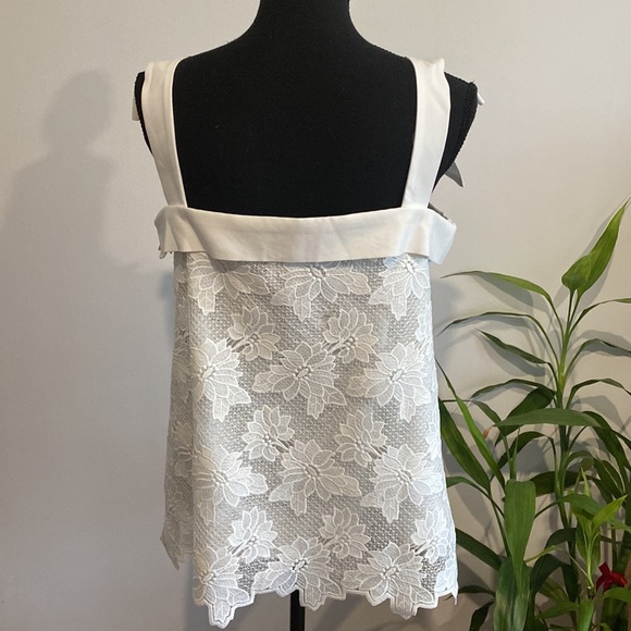 Banana Republic Limited Edition Women’s Top Lace XL White Polyester Pre Owned GC - Picture 7 of 10